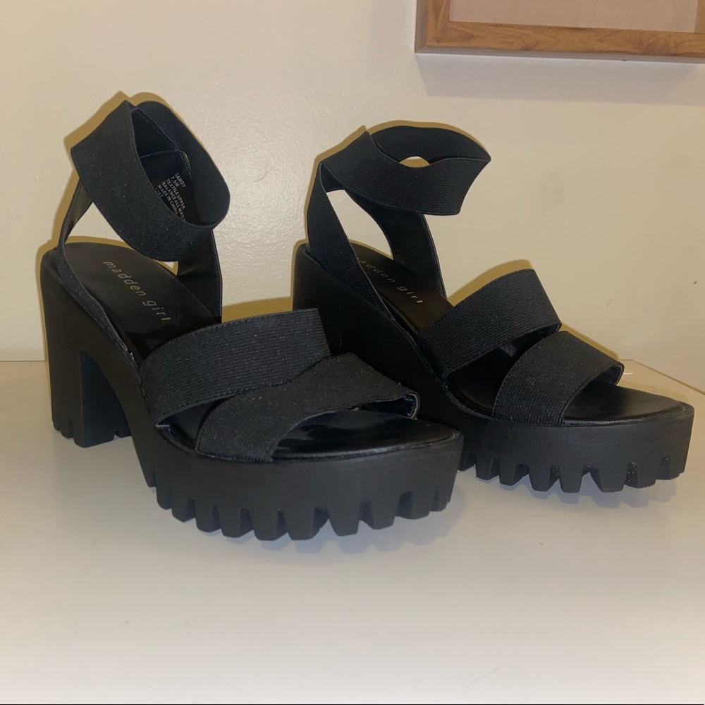 Black Edgy girl heels
